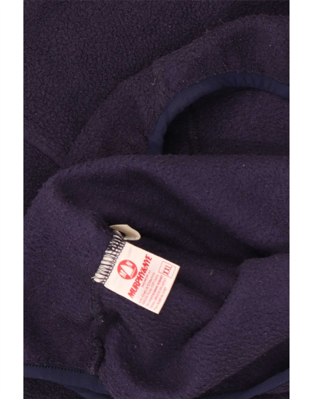 Murphy & Nye Mens Button Neck Fleece Jumper 2XL Navy Blue