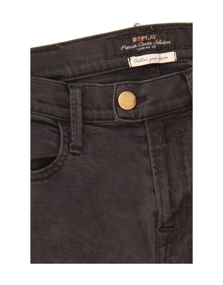 REPLAY Womens Skinny Jeans W26 L31 Black Vintage Replay and Second-Hand Replay from Messina Hembry 