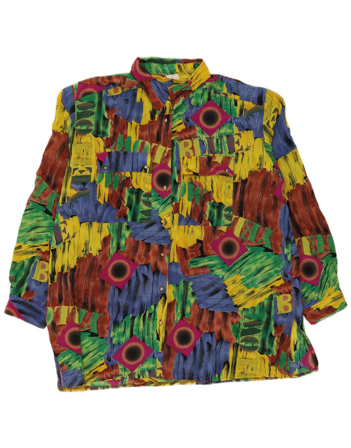 Blusa feminina Canda com estampa gráfica UE 48 2XL patchwork multicolorido