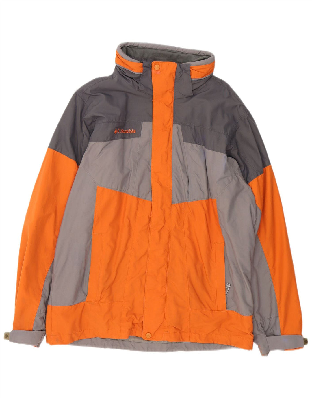 Columbia Mens Bugaboo Loose Fit Ski Jacket UK 38 Medium Orange Colourblock