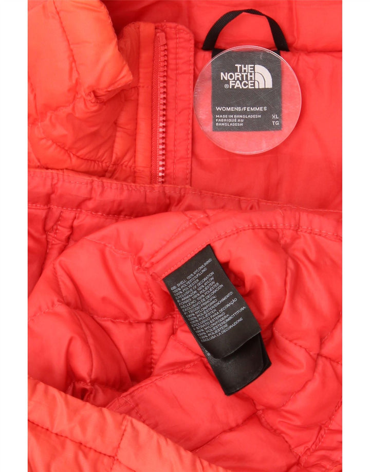 THE NORTH FACE Womens Padded Jacket UK 18 XL Orange Polyester