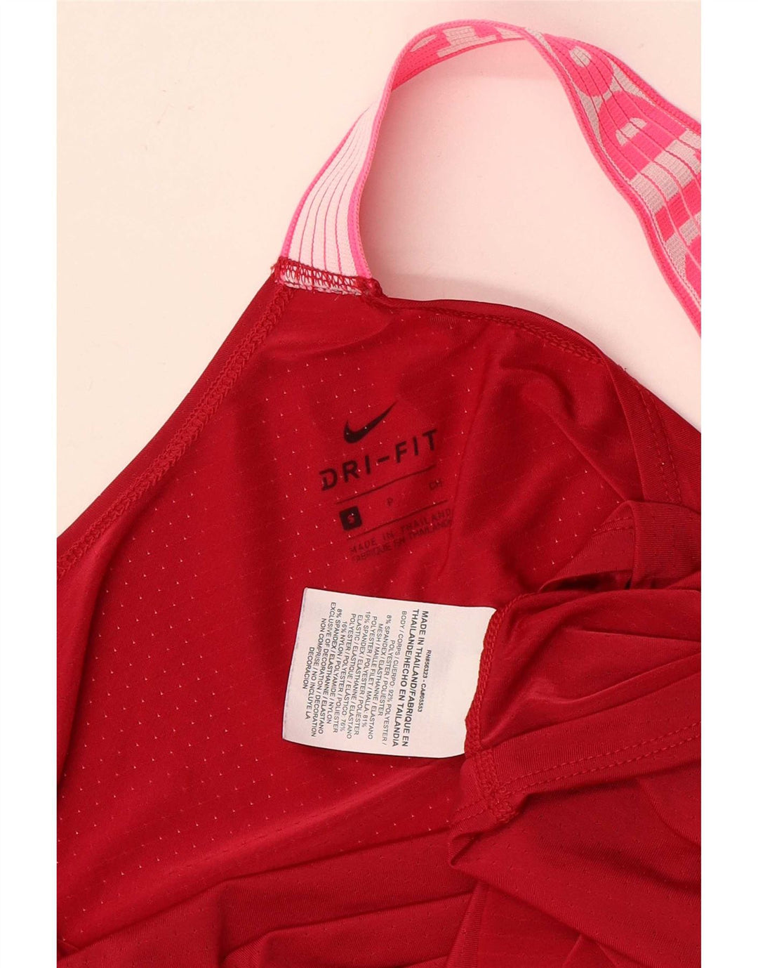 Nike Womens Graphic Vest Top UK 10 Small Red Colourblock Polyester