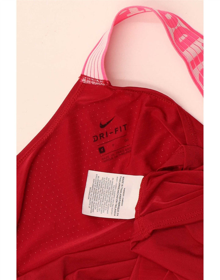 Nike Womens Graphic Vest Top UK 10 Small Red Colourblock Polyester