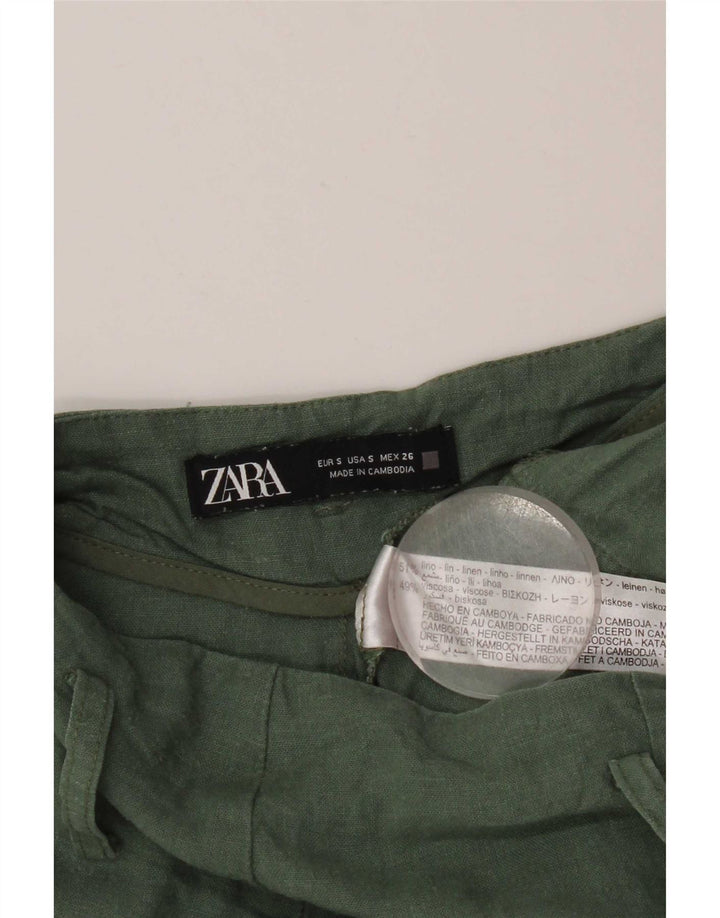 Damskie spodenki cargo Zara W26 w kolorze zielonym