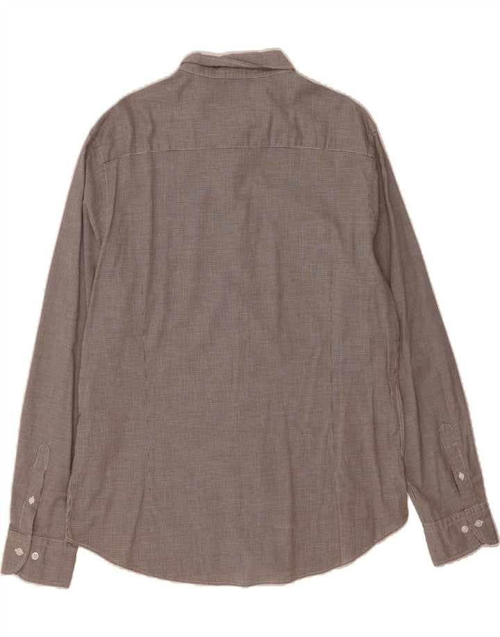 MASSIMO DUTTI Mens Shirt 2XL Grey Pinstripe Vintage Massimo Dutti and Second-Hand Massimo Dutti from Messina Hembry 