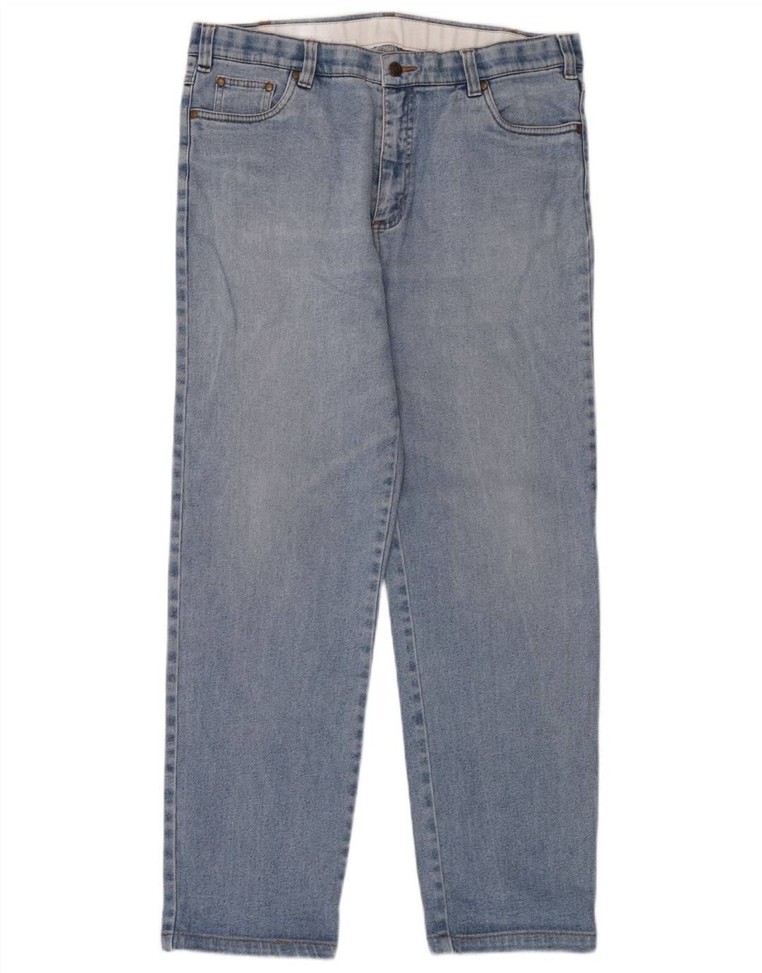 Vintage Mens Straight Jeans W36 L32 Blue Cotton