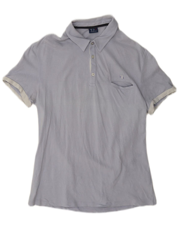 Trussardi Jeans Polo Homme Bleu Moyen Coton