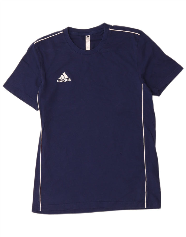 Adidas Mens T-Shirt Top Small Navy Blue Cotton