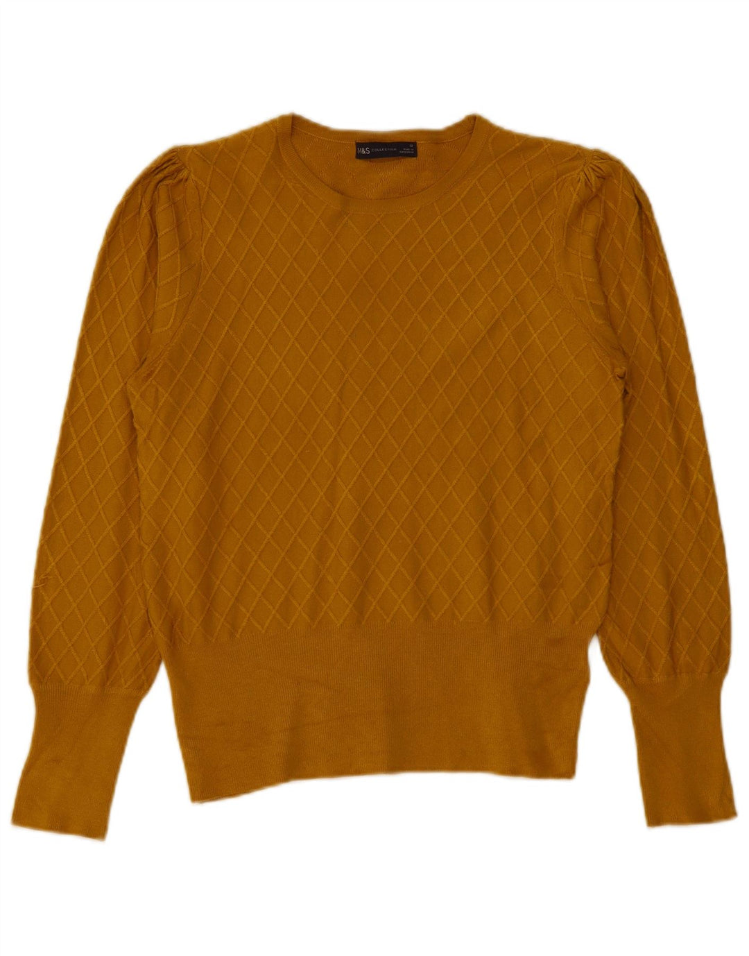 Marks & Spencer Pull col bateau pour femme UK 12 Jaune moyen