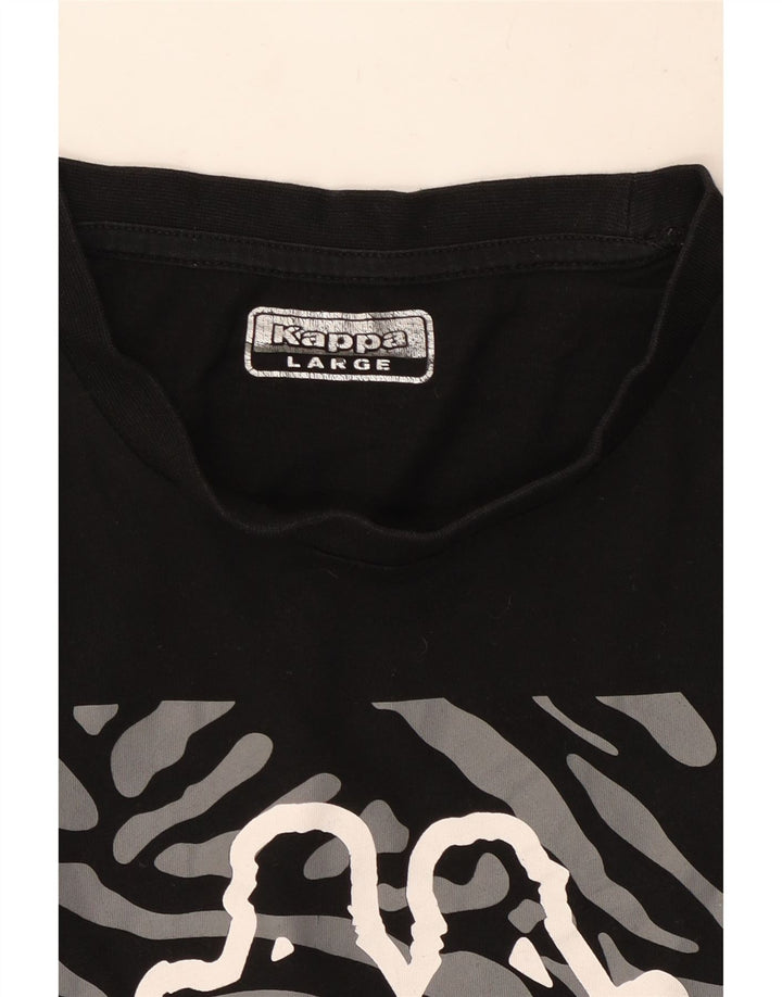 Tricou grafic pentru bărbați Kappa Top mare negru