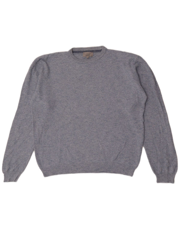 Marks & Spencer Mens Crew Neck Jumper Sweater Large Blue Flecked