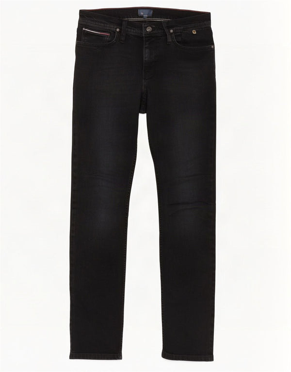 Tommy Hilfiger Womens Slim Jeans W30 L34 Black Cotton