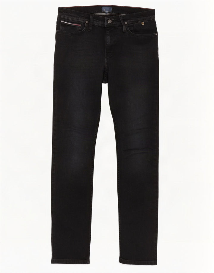 Tommy Hilfiger Womens Slim Jeans W30 L34 Black Cotton