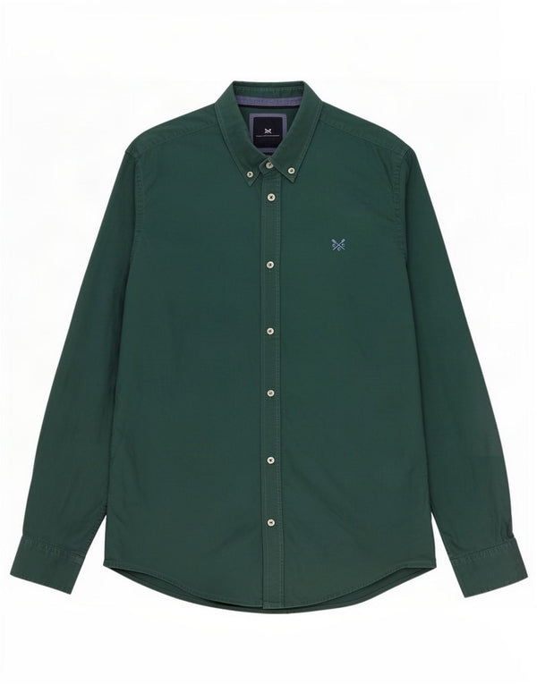Crew Clothing Mens Slim Fit Shirt Medium Green Cotton