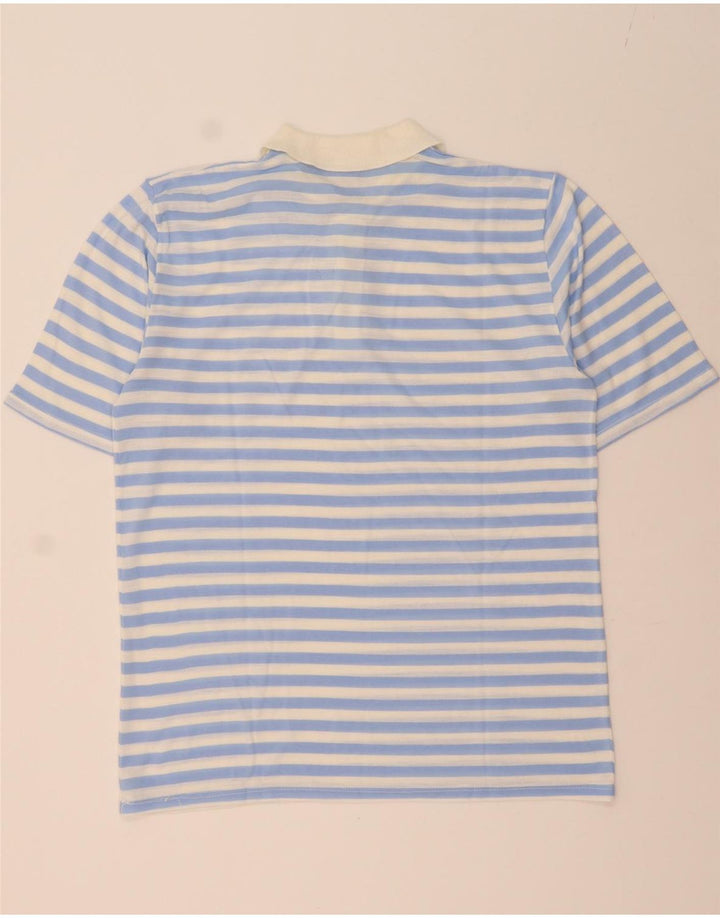 C&A Mens Polo Shirt IT 52/54 Large Blue Striped Acrylic Vintage C&A and Second-Hand C&A from Messina Hembry 