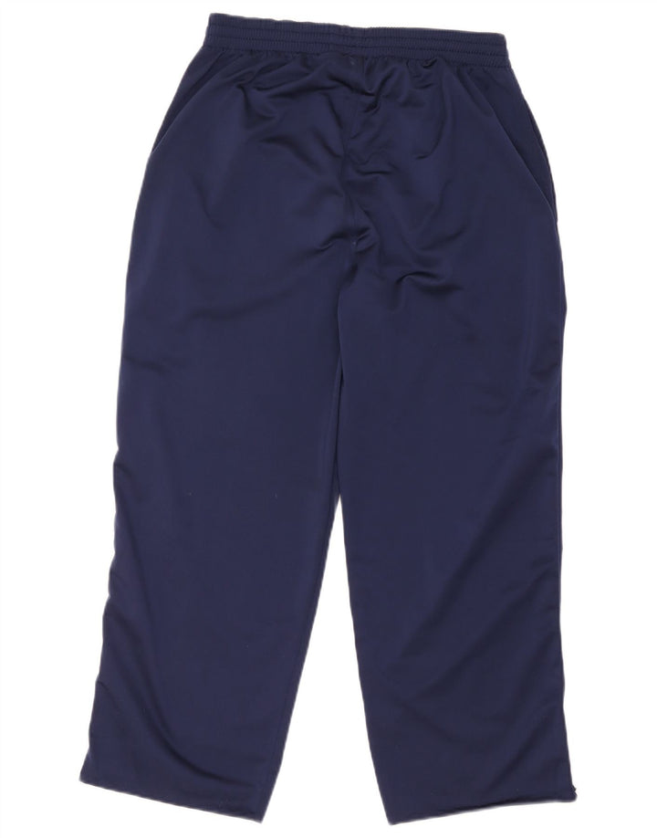 Asics Mens Crop Tracksuit Trousers Large Navy Blue Polyester