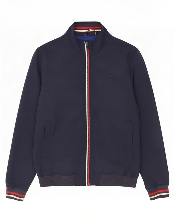 Tommy Hilfiger Herre Bomber Jacket UK 42 XL Navy Blue Polyamid