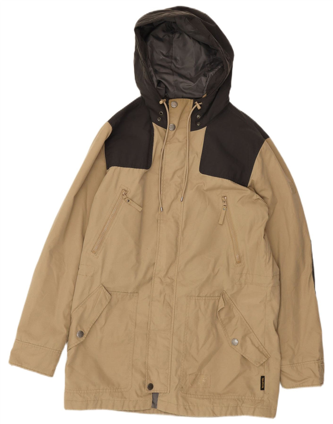 Jack Wolfskin Mens Windbreaker Jacket UK 36/38 Medium Beige Colourblock