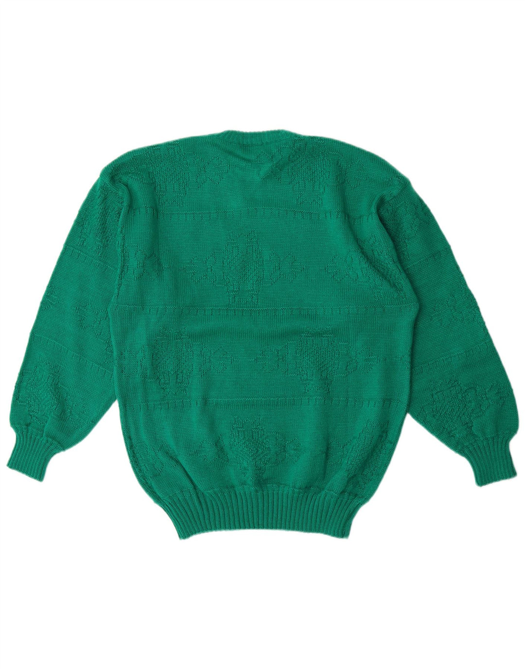 VINTAGE Herre sweater med rund hals, mellemgrøn