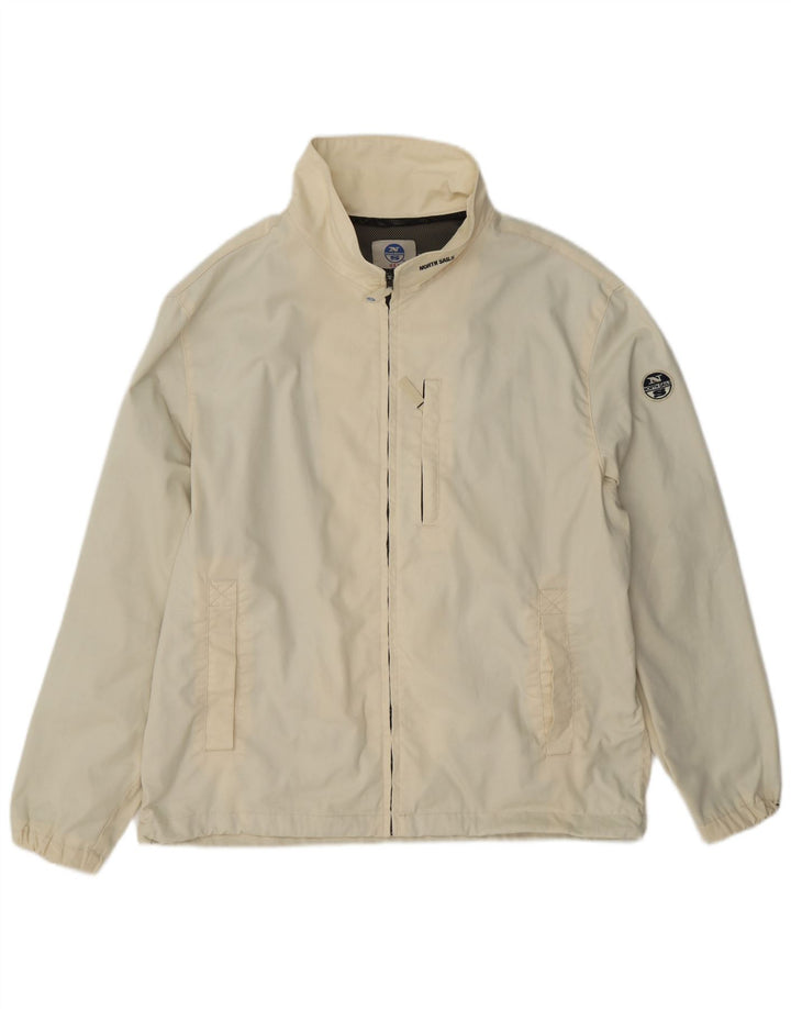 North Sails Chaqueta impermeable para hombre UK 40 Large Off White Poliamida