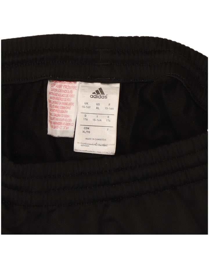 Adidas Boys Tracksuit Trousers Joggers 15-16 Years  Black Polyester