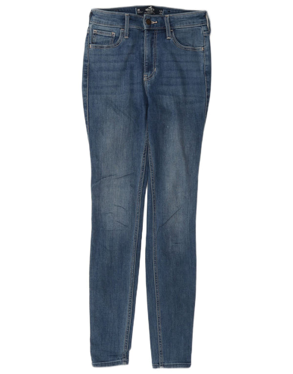 Hollister Jeans súper ajustados de talle alto para mujer US 0 XS W24 L29 Algodón azul