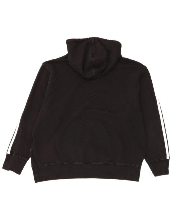 Maglione con cappuccio oversize da donna Adidas UK 10 piccolo cotone nero