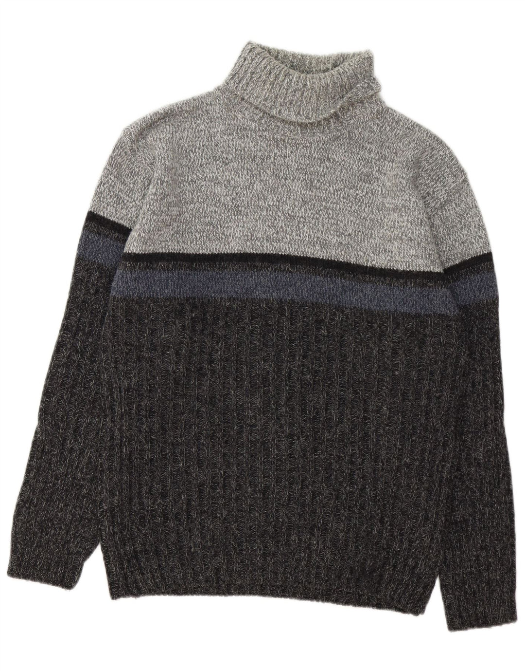 C&A Herre Canda rullehals sweater Stor grå farveblok