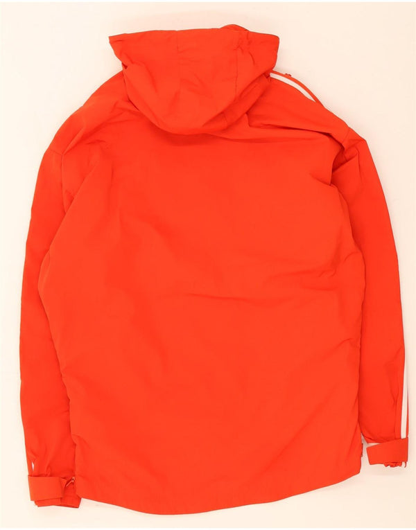 Adidas - Chaqueta impermeable con capucha para hombre, talla 36, poliéster naranja pequeño