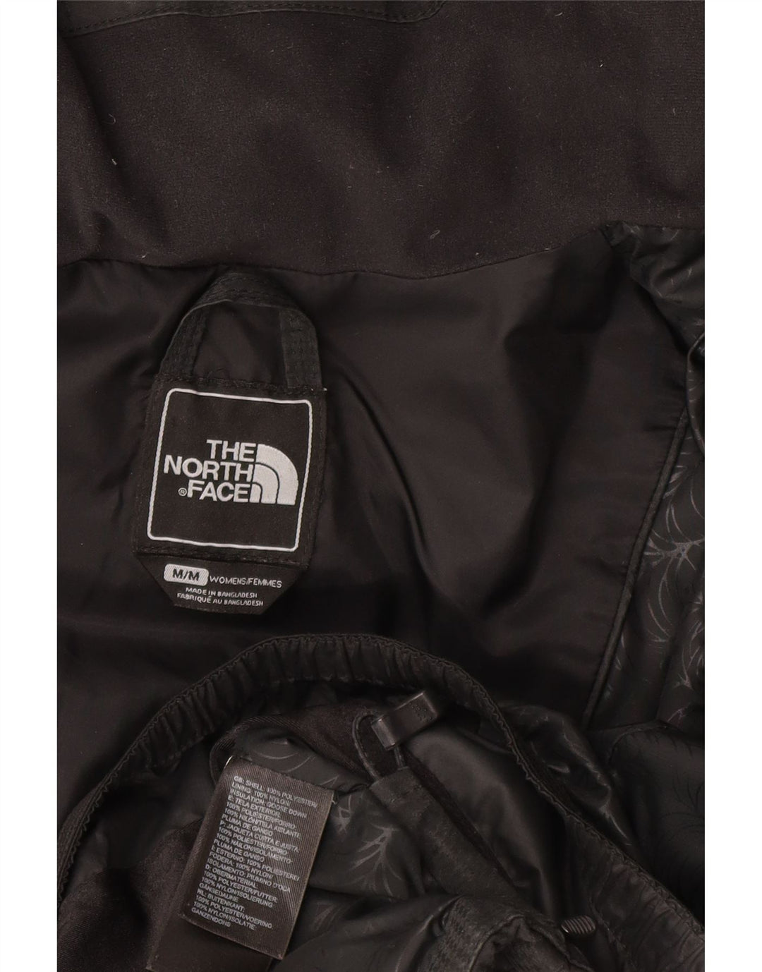 Jachetă căptușită cu glugă The North Face pentru femei UK 14 Poliester mediu negru