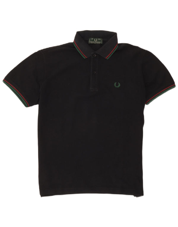 Fred Perry Herre poloshirt Medium sort stribet bomuld