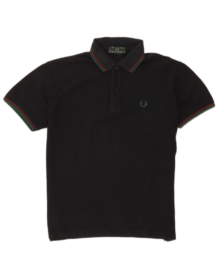 Fred Perry Herre poloshirt Medium sort stribet bomuld