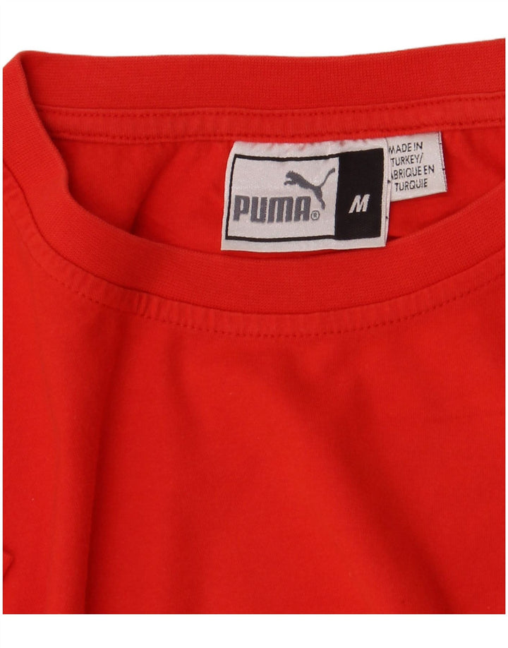 Puma Herren Grafik-T-Shirt-Oberteil Mittelrot