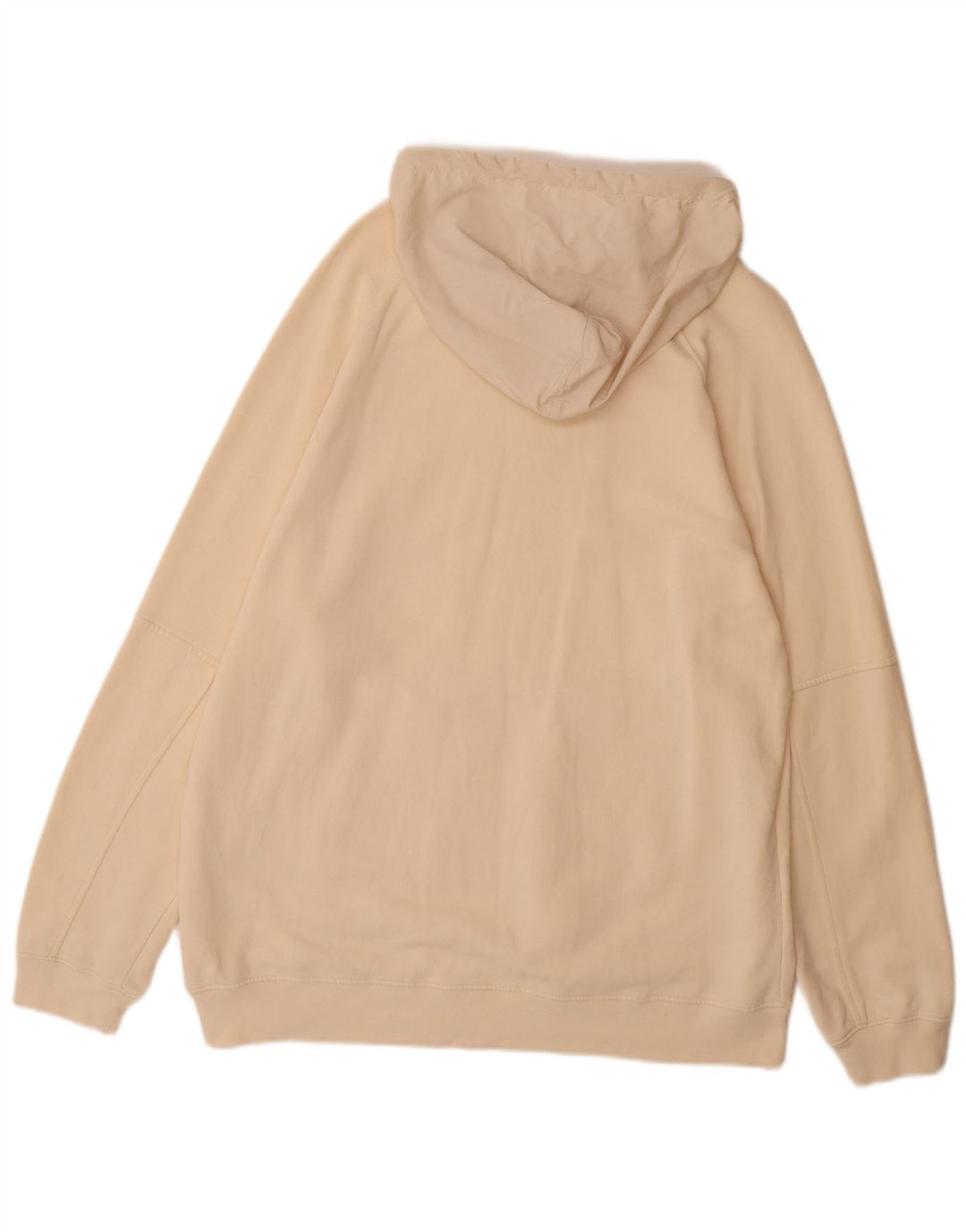 LEE Mens Graphic Hoodie Jumper Large Beige Cotton