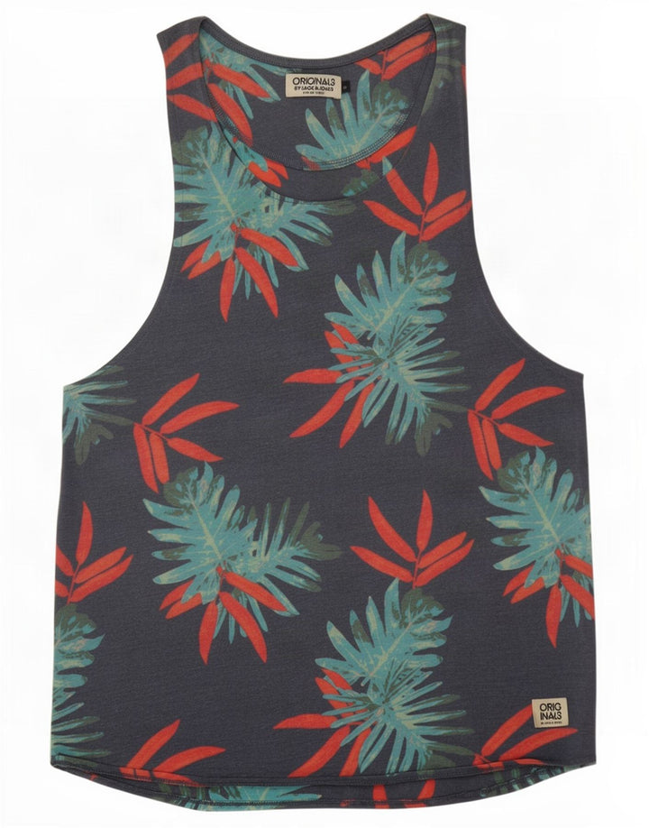 Jack & Jones Débardeur Homme Petit Bleu Marine Floral