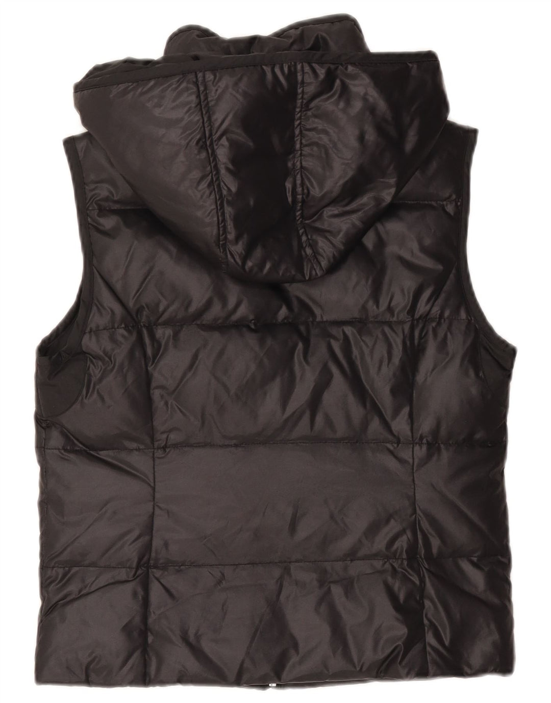 Gas Dame Hætte Polstret Gilet UK 12 Medium Sort Polyamid