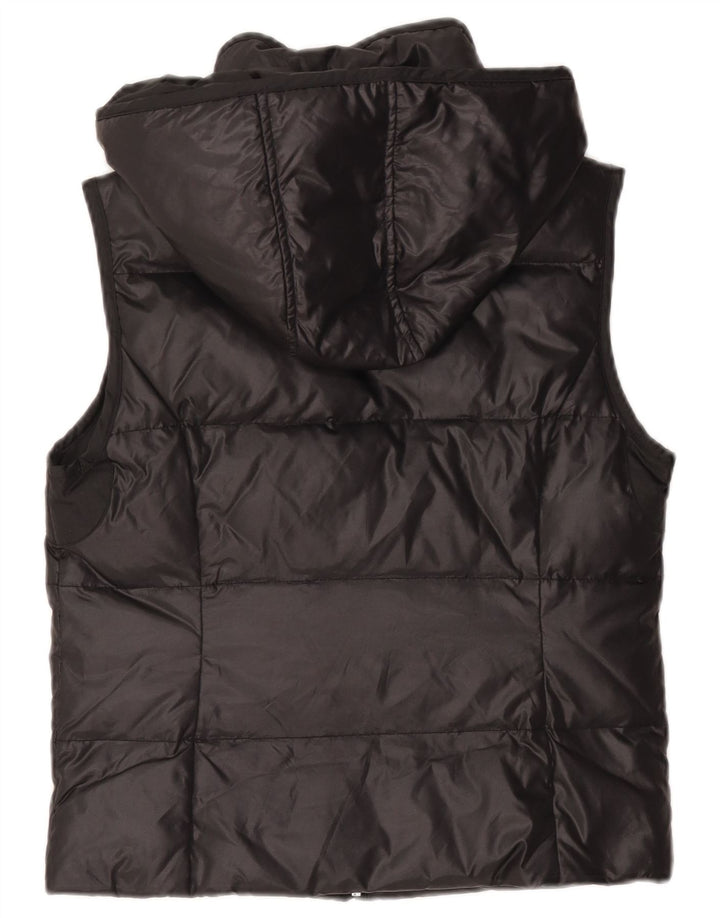 Gas Dame Hætte Polstret Gilet UK 12 Medium Sort Polyamid