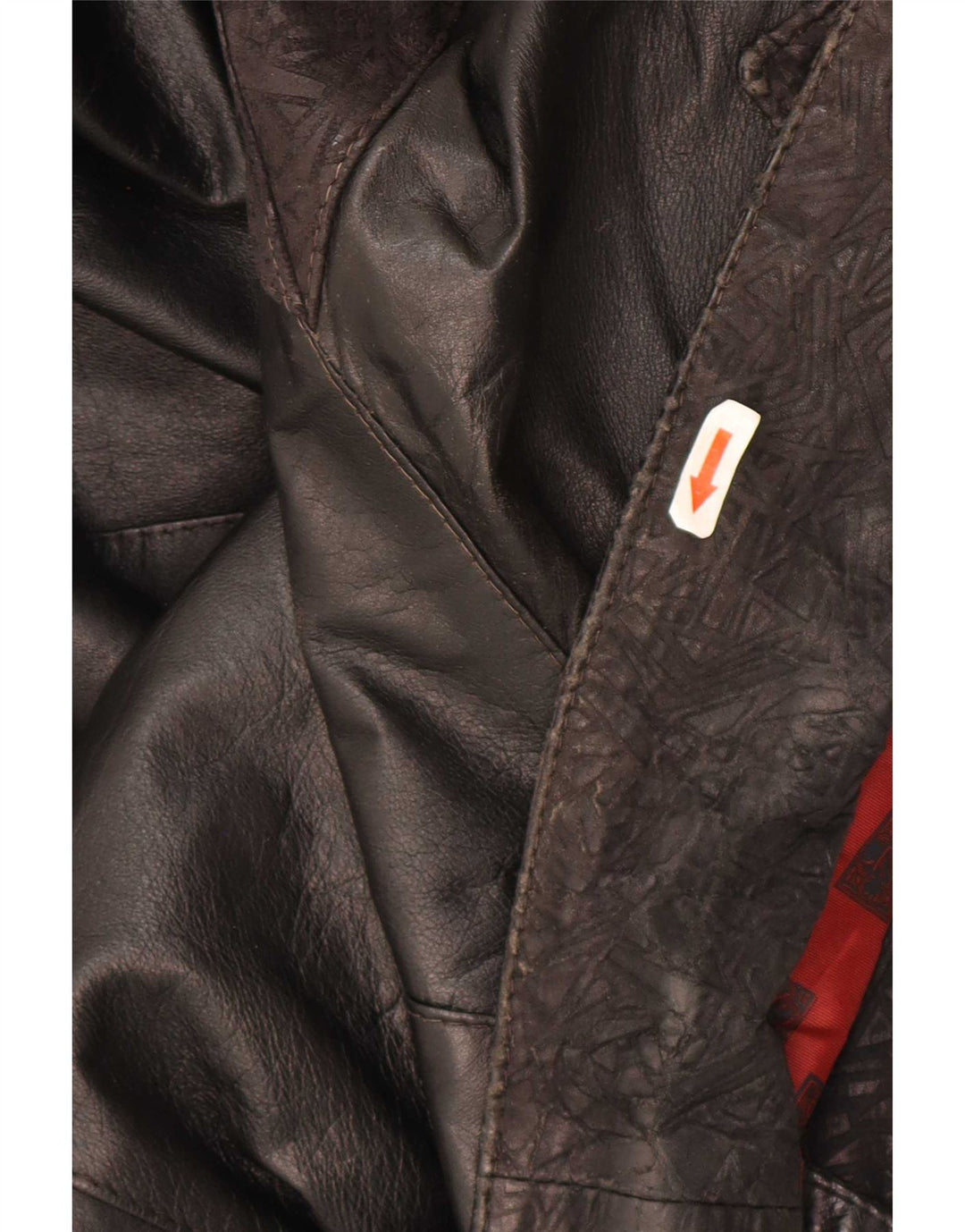 Vintage Womens Oversized Leather Jacket UK 10 Small Black