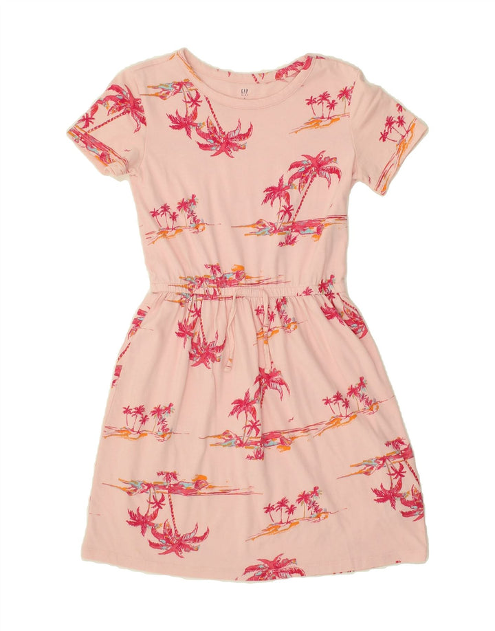 GAP Girls Graphic Basic Dress 10-11 Years Large Pink Cotton Vintage Gap and Second-Hand Gap from Messina Hembry 