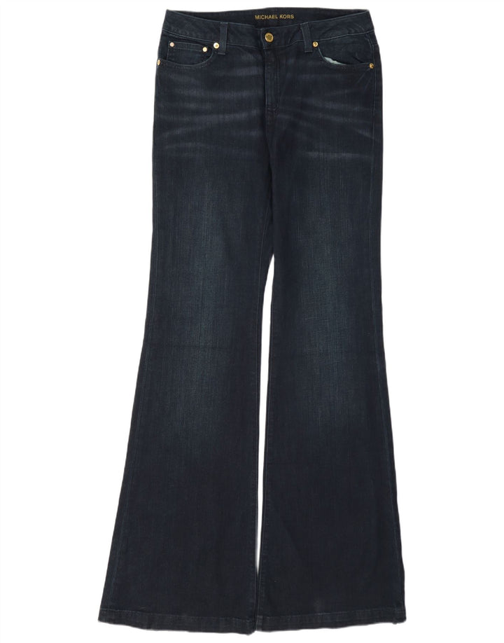 Michael Kors Womens Selma Flared Jeans US 8 Medium W30 L35 Navy Blue Cotton
