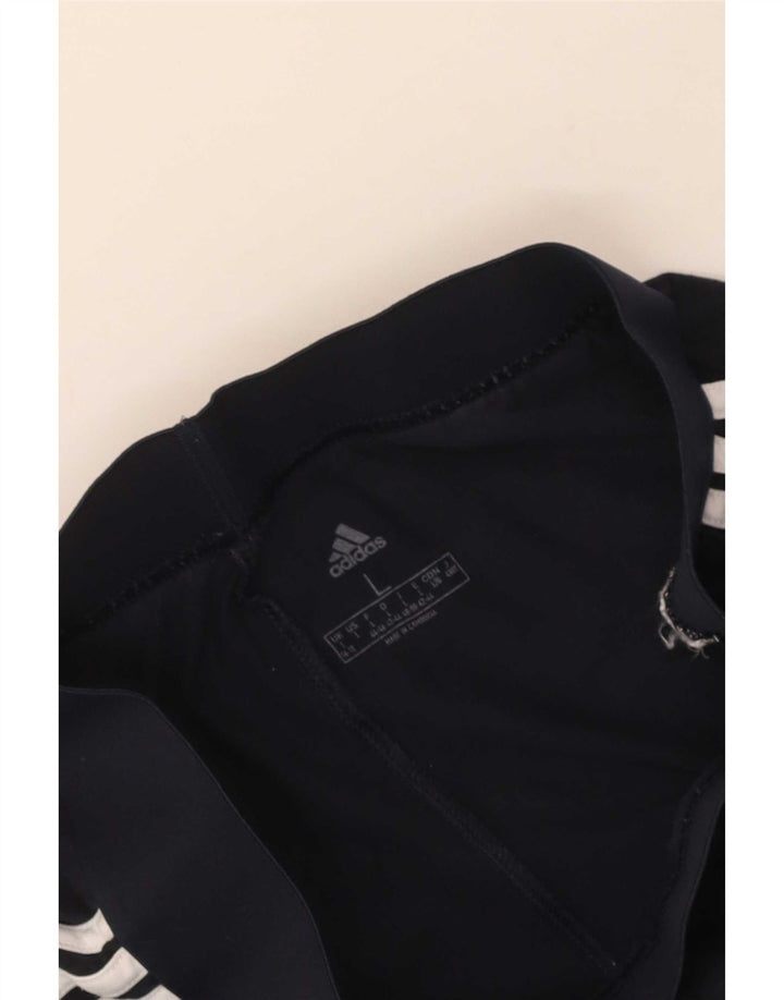Adidas Womens Leggings UK 16/18 Large Navy Blue