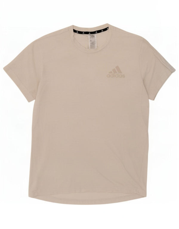 Adidas Mens Aeroready Camiseta Top Grande Algodão Branco