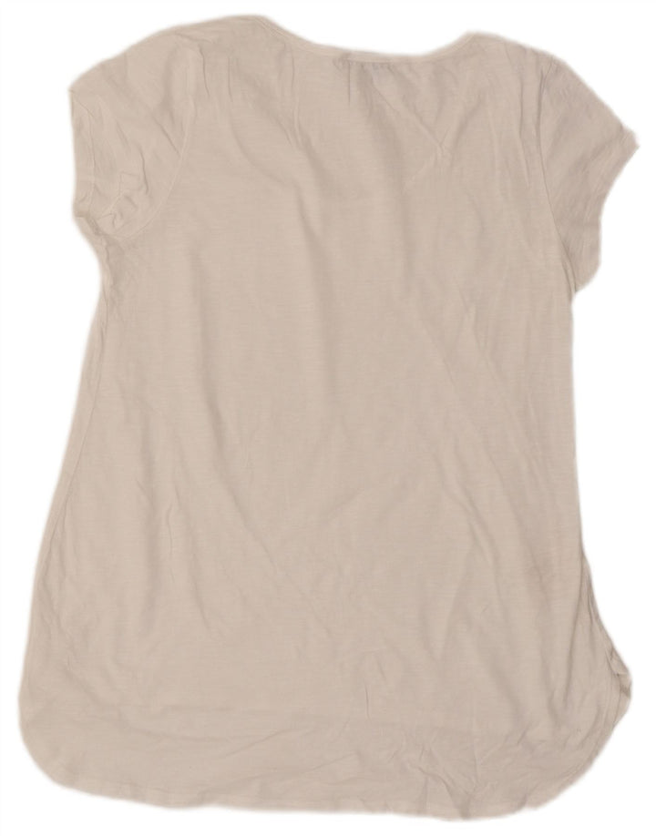 Laura Ashley Womens Tunic Top UK 14 Large White Cotton