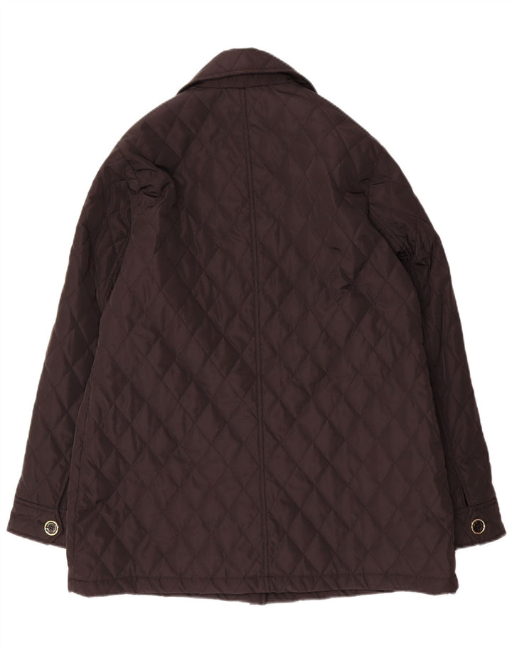 Michael Kors Quiltet overfrakke til kvinder UK 16 Stor sort polyester