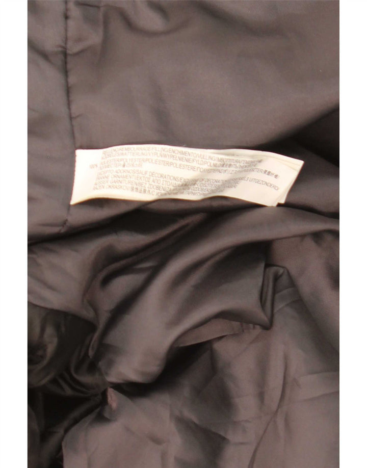 Zara Herre hættepolstret frakke UK 38 Medium Navy Blue Polyester