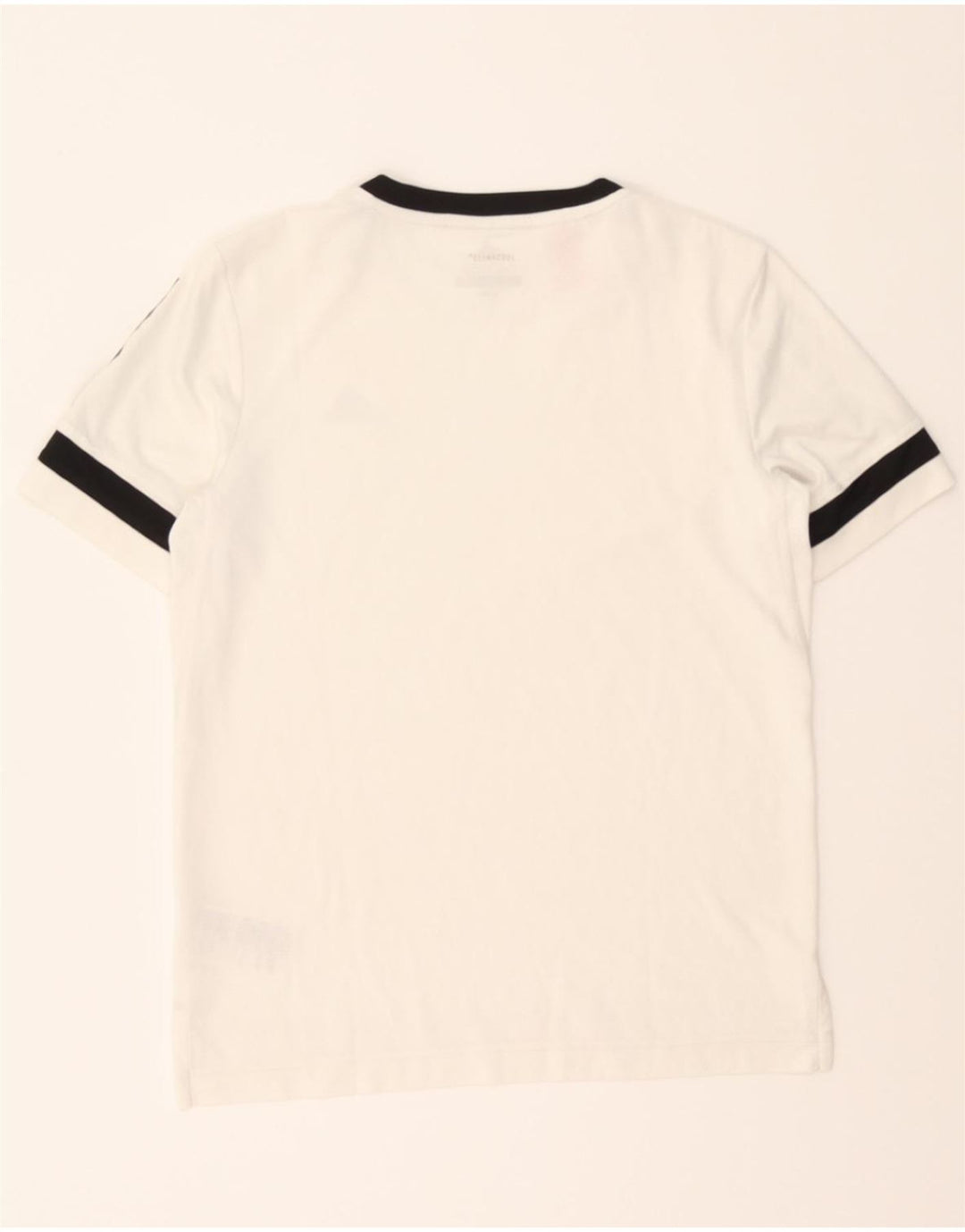 ADIDAS Boys T-Shirt Top 11-12 Years White Polyester Vintage Adidas and Second-Hand Adidas from Messina Hembry 