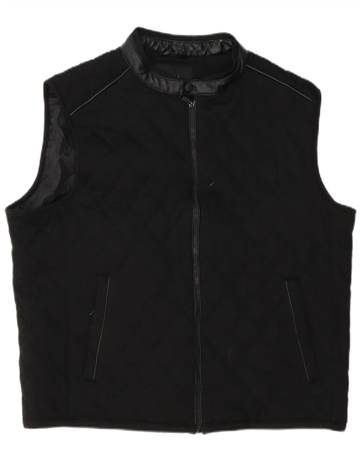 Zara Mens Quilted Gilet UK 42 XL Black Polyester