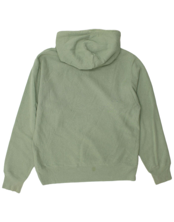 Champion Mens Graphic Hoodie Jumper Medium Green Cotton