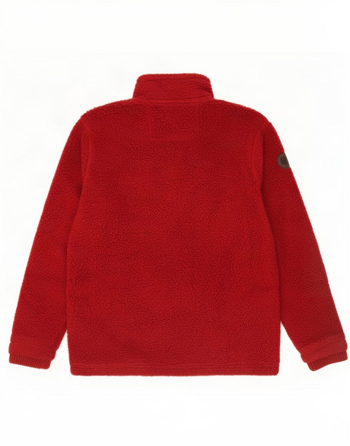 Marks & Spencer Fleece Jumper med lynlås til mænd XL rødbrun polyester