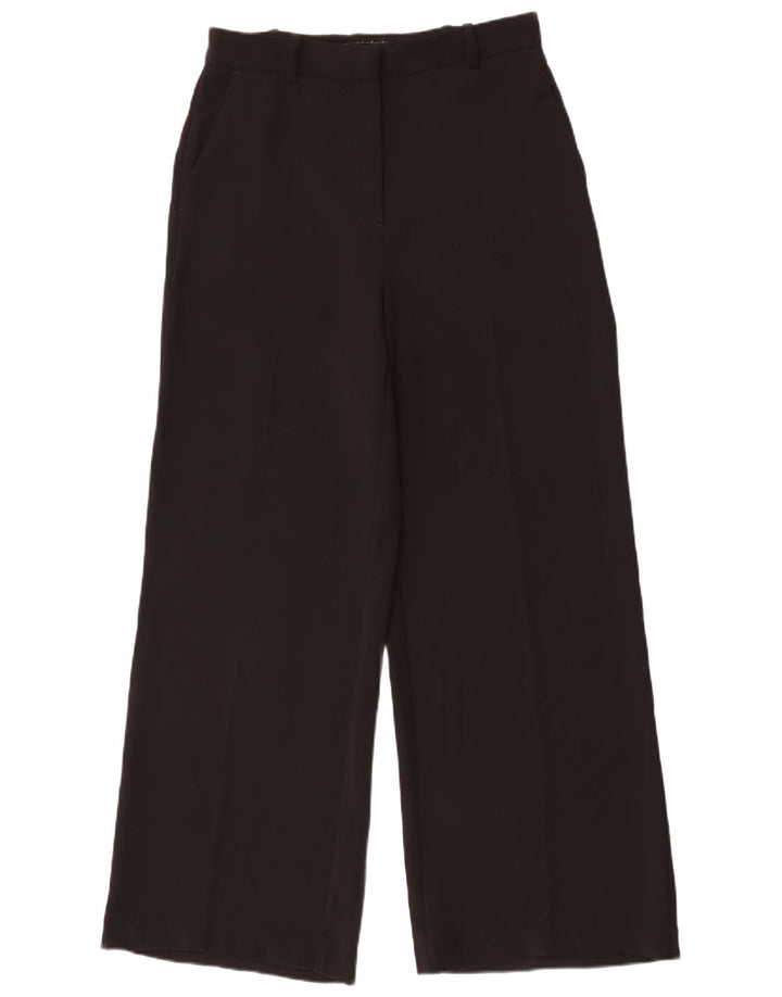 Zara Womens Wide Leg Chino Trousers Medium W28 L29 Black Polyester